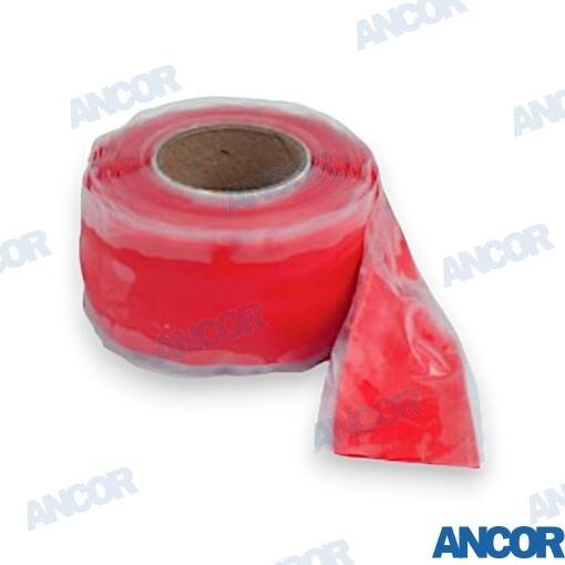 CINTA REPARACION 25mmX0.30m ROJA Ancor AM346010