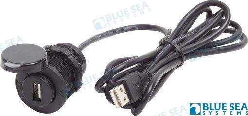 CARGADOR USB 12V C/EXT. CABLE Blue Sea BS1044