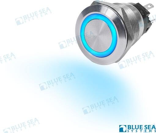 INTERRUPTOR PULSADOR 10A LED AZUL OFF-O Blue Sea BS4161