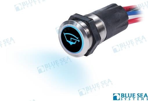 INTERRUPTOR PULSADOR 15A LED AZUL OFF-ON Blue Sea BS4180
