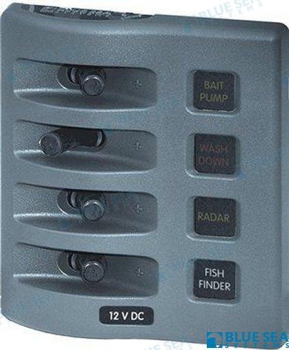 PANEL INTEMPERIE 4 P GRIS Blue Sea BS4304