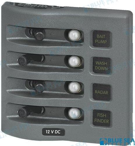 PANEL INTEMPERIE 4 P GRIS CB Blue Sea BS4374