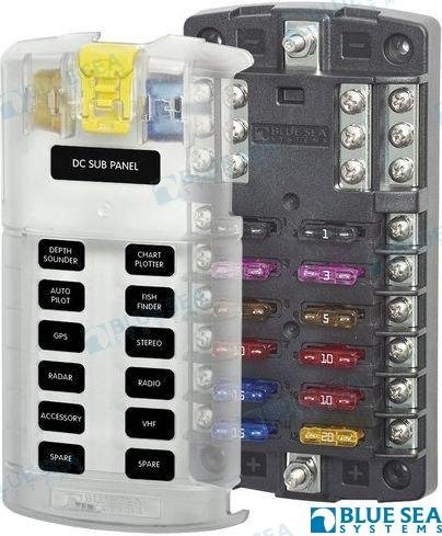 PANEL 12 FUSIBLES ATO Blue Sea BS5026