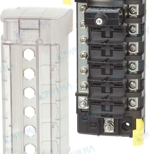 BLOQUE DISYUNTORES ST CLB - 6 POSICIONES Blue Sea BS5052