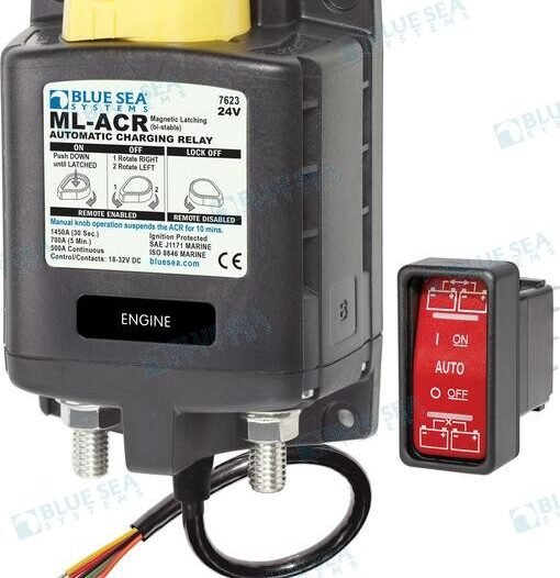 RELE AUTO DE CARGA 24V CON CTRL MANUAL Blue Sea BS7623