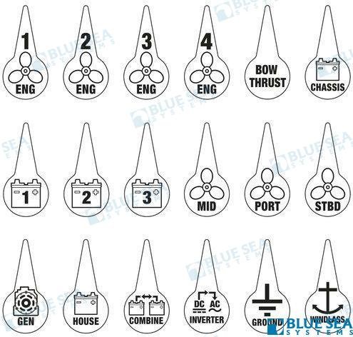 KIT ETIQUETAS INT.BATERIAS Blue Sea BS7902