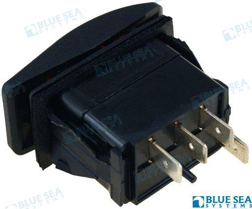 INTERRUPTOR LUZ ON-OFF-ON NEGRO Blue Sea BS7931