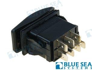 INTERRUPTOR LUZ (ON)-OFF-ON NEGRO Blue Sea BS7937