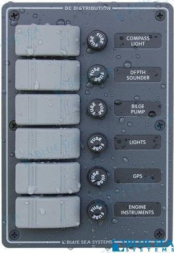 PANEL 6 INTERRUPTORES VERTICAL Blue Sea BS8053