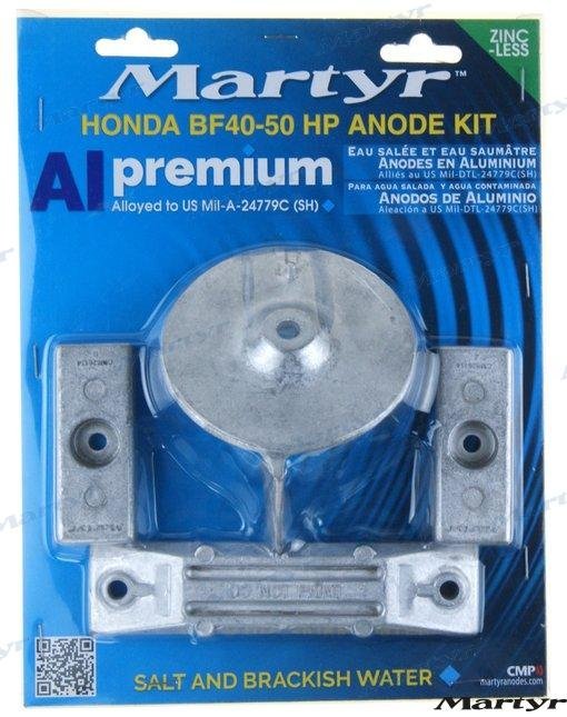 KIT ANODOS ALUMINIO HONDA 40/50HP Martyr CMHBF4050KITA