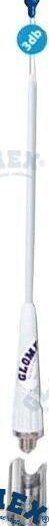 ANTENA VHF - 900 MM - FIBRA + BASE RA1 Glomex GLORA106GRPPB6135