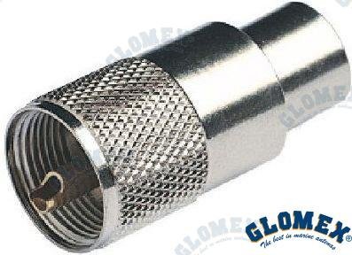 CONECTOR PL259 MACHO CROMADO PARA RG213 Glomex GLORA131