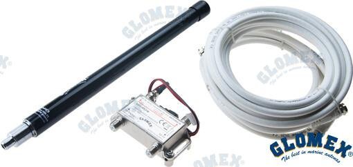 ANTENA TV ALYA+FM+DAB 250MM NEGRA Glomex GLORA304TVBK
