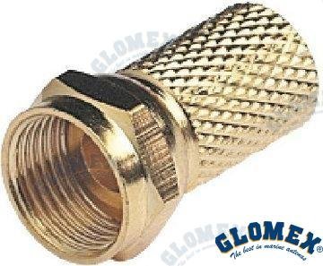 CONECTOR F MACHO GOLD PARA RG6 Y RG59 Glomex GLOV9144