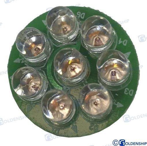 BOMBILLA 8 LEDS ROJO 12V Goldenship GS10262
