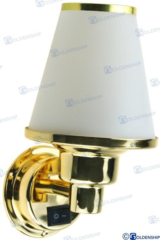 APLIQUE LATON PULIDO HALOGENO 12V 10W Sea Lume GS10420