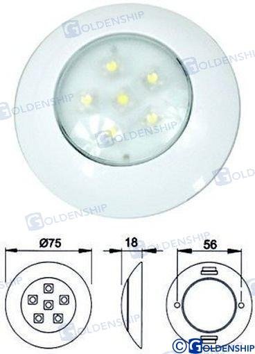 PLAFON INTERIOR LED 6W 12V&24V BLANCO Sea Lume GS10430