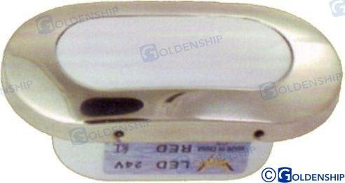 LUZ INT/EXT OVALADA PLATA LED BLANCO Sea Lume GS11409