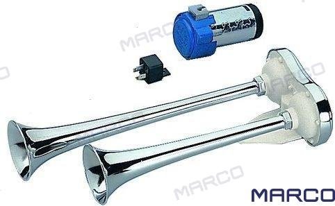 BOCINA DOBLE ABS C/COMP. 12V. Marco GS12040