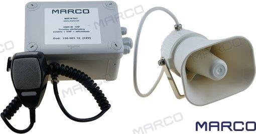 MEGAFONO ELECTRÓNICO 12V NIEBLA/VHS/MICR Marco GS12204
