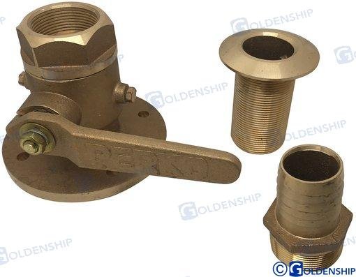 PASACASCOS CON VALVULA 1-1/2" Goldenship GS30042