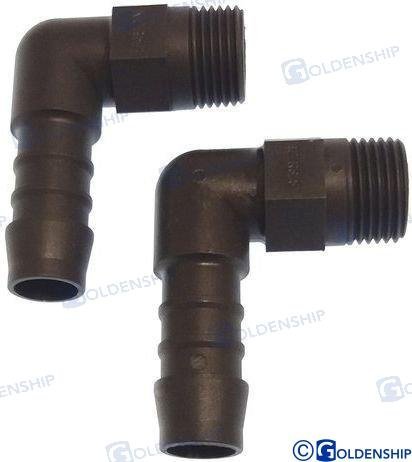 RACOR 90º POLIAMIDA 3/4 - 19 Norma GS30126