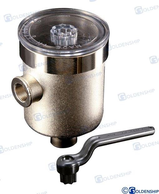 FILTRO DE AGUA "COMO" LATÓN 3/4” Goldenship GS30415
