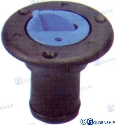 TOMA DE CUBIERTA "GAS" 38 MM NEGRO Goldenship GS31120
