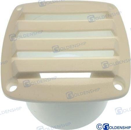 REJILLA VENT. ABS 85X85 /TUBO 3" BLANCA Goldenship GS31194