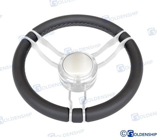 VOLANTE PIEL TINO 350 MM NEGRO Gussi GS41285