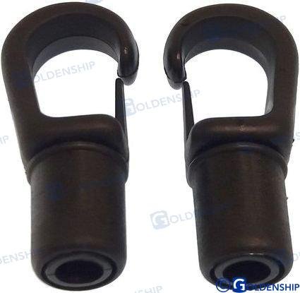 GANCHO MOSQUETON NEGRO 8 MM (2) Goldenship GS60119