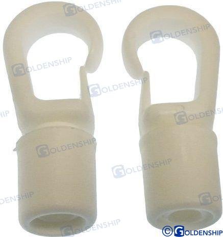 GANCHO MOSQUETON BLANCO 8 MM (2) Goldenship GS60134