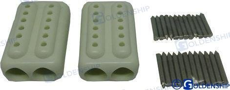 PAR MORDAZAS CABOS "EZ-SPLICE" BLANCO 14 Goldenship GS62093