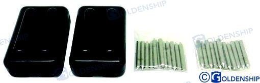 PAR MORDAZAS CABOS "EZ-SPLICE" NEGRO 14/ Goldenship GS62094