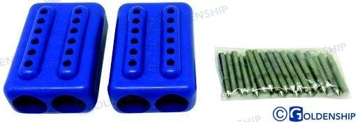 PAR MORDAZAS CABOS "EZ-SPLICE" AZUL 14/1 Goldenship GS62095