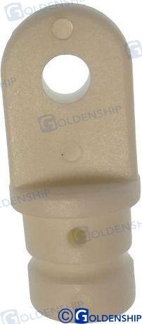 TERMINAL MACHO NYLON BLANCO 16 MM (2) Goldenship GS72226