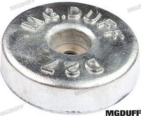 ANODO DISCO ZINC 2.7 KG Ø 130MM M10 Mgduff MGDZD27