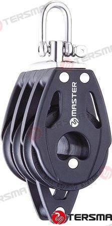 POLEA TRIPLE GIRATORIA C/ARRAIGO 40MM Tersma MVBB0406F