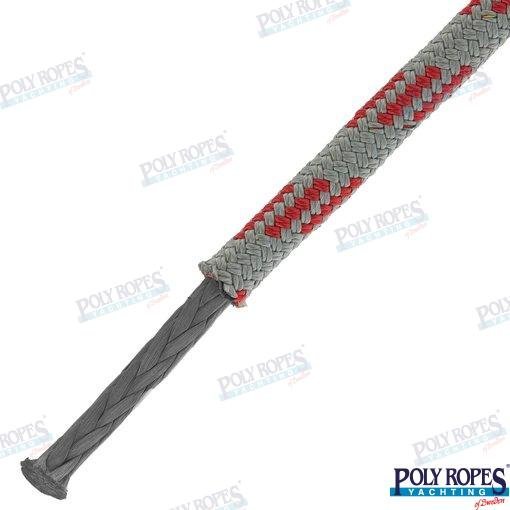 PRORACE FOUR GRIS/ROJO 6 MM (185 M) Poly Ropes POL2082663106