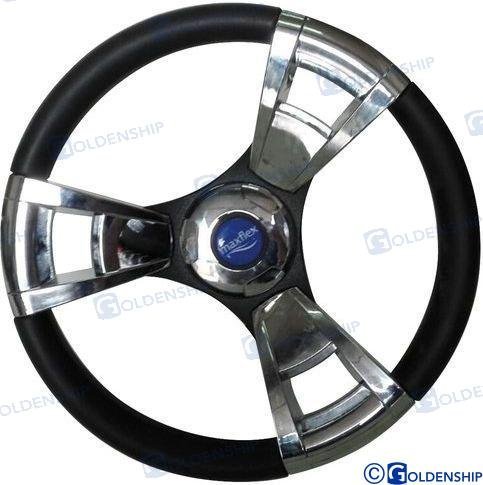 VOLANTE HERMOSA CROMADO NEGRO 350 MM Sea Origin PREMF33581
