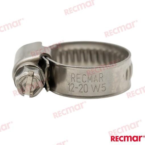 ABRAZADERA INOX 12-20 W5 (25) Recmar REC38302-316