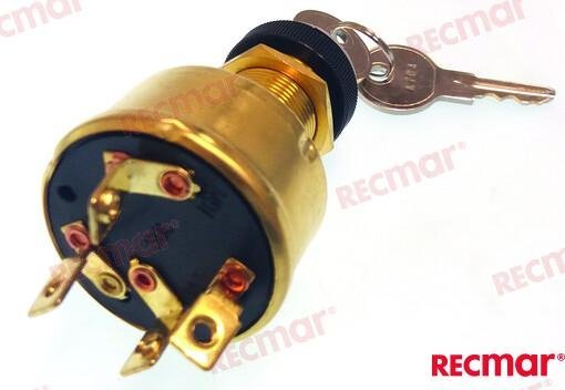 LLAVE ARRANQUE 4T-3POS W/CAP Recmar REC41020