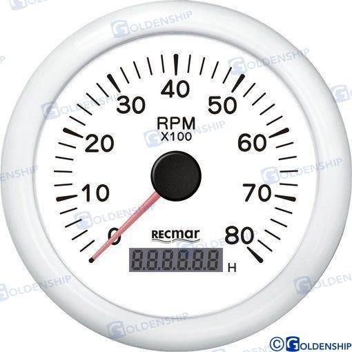 CUENTAVUELTAS 1.0/10.0 - 0/8000 RPM BLAN Recmar RECKY07308