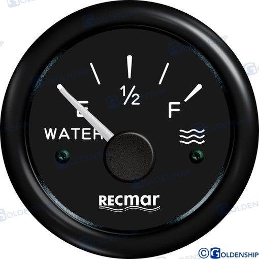 INDICADOR NIVEL AGUA EUROPEO 0-190º NEGR Recmar RECKY11200