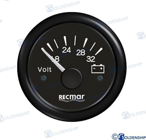 VOLTIMETRO 8 / 32V NEGRO Recmar RECKY13201