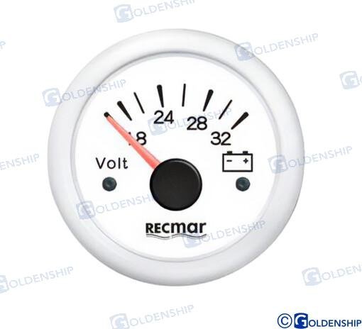 VOLTIMETRO 8 / 32V BLANCO Recmar RECKY13305