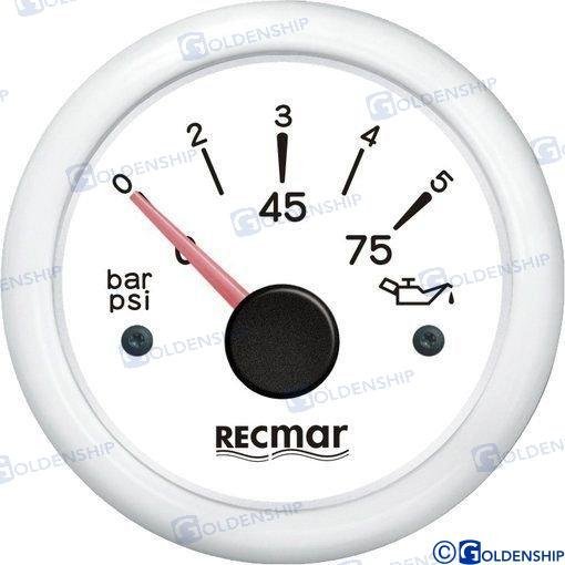 INDICADOR PRESION ACEITE 10-184º 0/5 BAR Recmar RECKY15300
