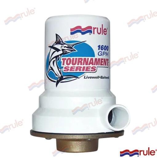 BOMBA VIVERO 1600 12V BASE BRONCE Rule RU209B