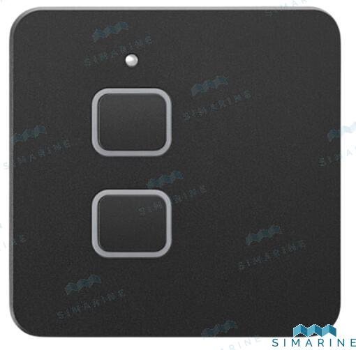 NEREIDE LIGHT SWITCH - 2 BUTTONS BLACK Simarine SIMNLS2B