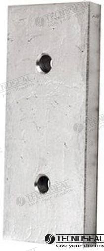 ANODO RECTANGULAR ZINC 100X45X9MM Tecnoseal TEN00211